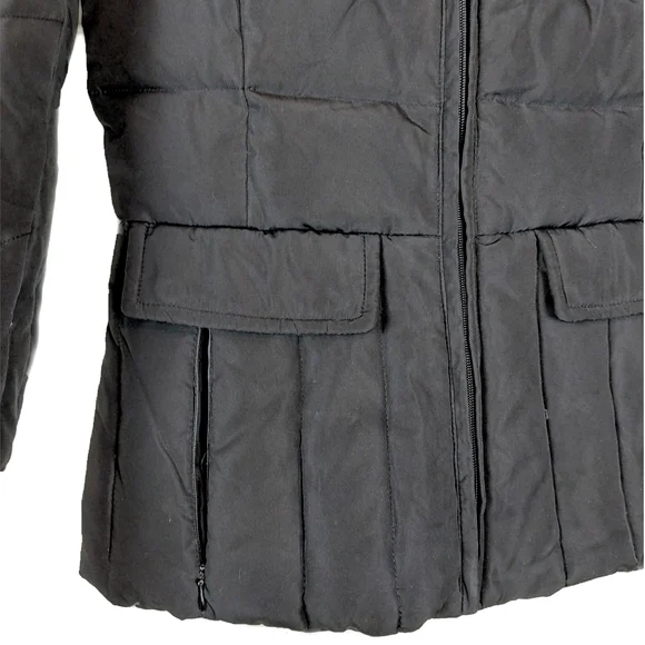 Kenneth Cole Reaction Womens Black Zip Down Puffer Jacket Sz XS - Picture 4 of 8